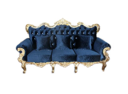 Sofá trono Real tapizado Chesterfield de terciopelo estilo antiguo de 3 plazas completamente nuevo.
