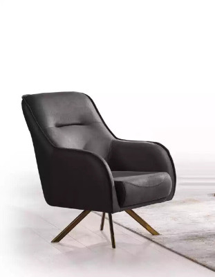 Diseño de sillón acolchado de salón de madera de lujo moderno marrón Lounge.