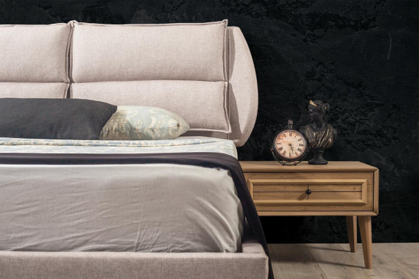 7 piezas Juego de dormitorio cama + 2 mesitas de noche + armario + tocador + espejo