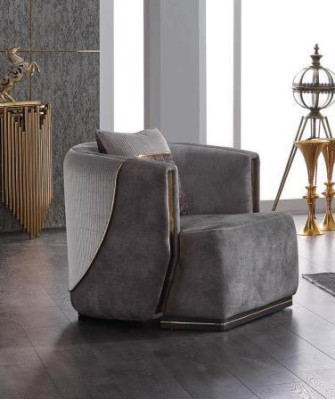 Sofá gris de 3 plazas más 1 plaza con juego de sofás de acero inoxidable y tapizado de sofá de 2 piezas.