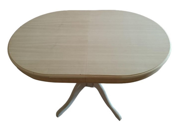 Mesa redonda de comedor, mesas de comedor, mesa redonda de salón 135 x 91 cm, muebles de madera.