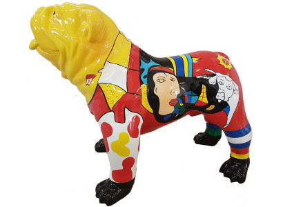 Figuras de diseño Esculturas Bulldog modernas Nueva decoración de jardín Escultura