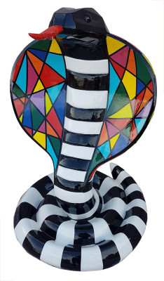 Diseñador Figura abstracta moderna Serpiente Cobra Decoración Esculturas de jardín Serpiente