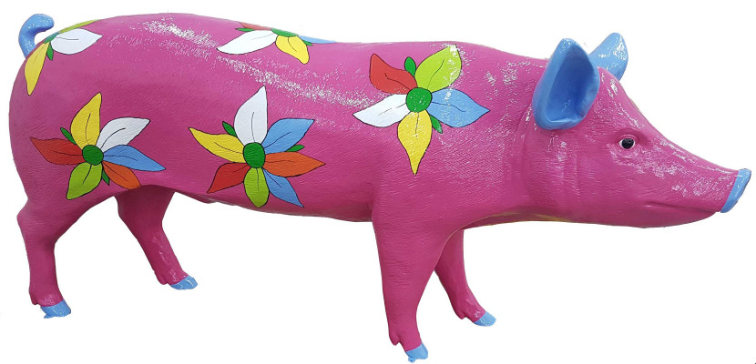 Figuras de diseñador Decoraciones modernas Estatua de jardín Escultura Esculturas Cerdo