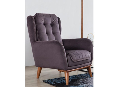 Sillón Chesterfield Relax Club Sofá de una Plaza Sofá Tapizado en Marrón.