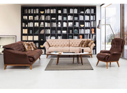 Sofá Sofá Muebles Conjunto de sofás 3+3+1 Sofás Telas Textiles