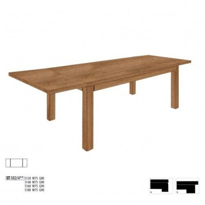 Mesa de madera maciza real 180x90cm Mesa de comedor de roble macizo Muebles de mesa de madera maciza