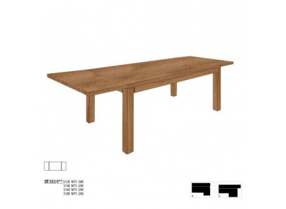 Mesa de madera maciza real 180x90cm Mesa de comedor de roble macizo Muebles de mesa de madera maciza