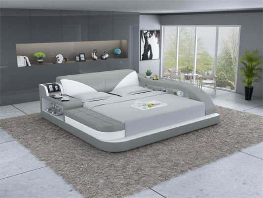 Cama multifuncional, camas dobles, armazón de cama moderno, camas de 180x200 cm.