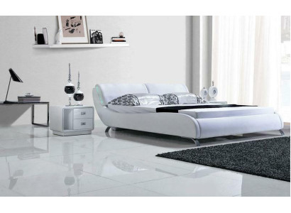 Cama de diseñador Cama matrimonial Doble cama Dormitorio Cama tapizada Cama de cuero