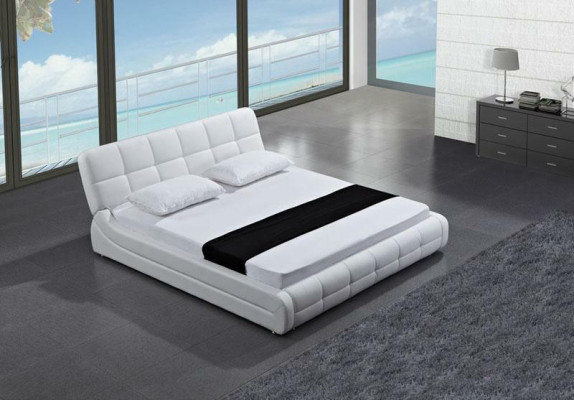 Cama moderna camas tapizadas doble matrimonio hotel lujo diseño en cuero