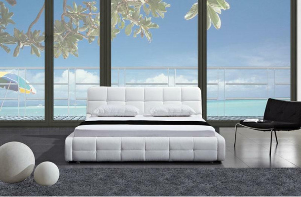 Cama moderna camas tapizadas doble matrimonio hotel lujo diseño en cuero