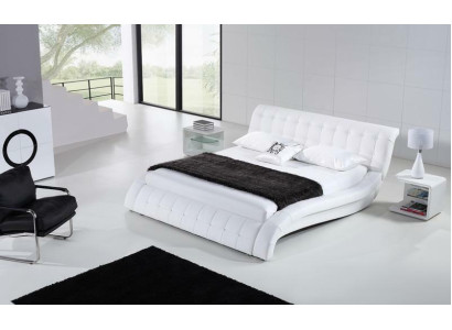 Cama Camas Acolchado Doble Matrimonio Hotel Lujo Cuero Moderno Decoración Diseñador