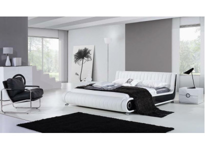 Cama de diseñador Cama matrimonial Cama tapizada Dormitorio Cama de cuero Nuevo Camas