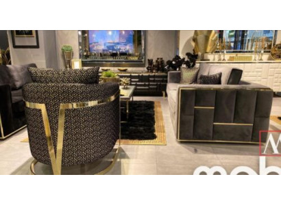 Diseño de sillón de lujo clásico moderno con respaldo de tela de un asiento muebles sofá de una plaza