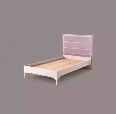 Cama infantil de diseño de dormitorio de lujo en rosa, muebles de madera para habitación juvenil.