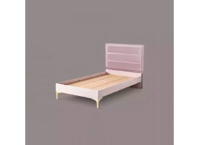 Cama infantil de diseño de dormitorio de lujo en rosa, muebles de madera para habitación juvenil.