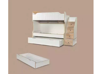 Litera infantil litera litera litera de dos pisos habitación infantil blanco cama.
