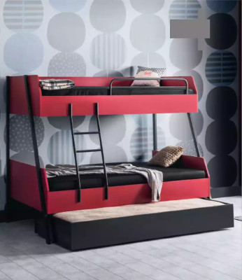 Cama juvenil infantil Diseño para niños Cama moderna Habitación infantil en madera Camas