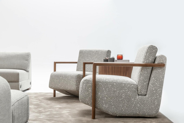 Sillón Gris Salón Muebles Diseño Moderno Lujo Asiento Club Relax