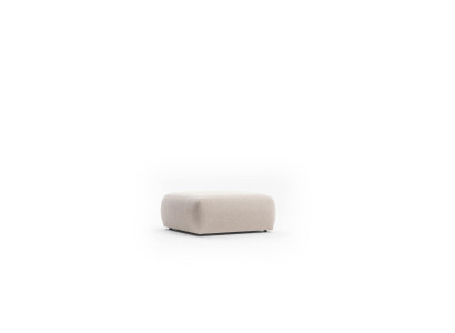 Taburete beige para salón, tapizado en tela, muebles, otomana, sofá