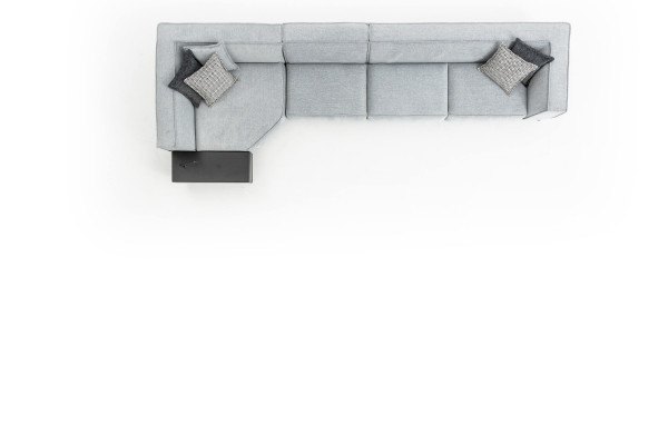 Conjunto de esquina Sofá Gris Tela Muebles Sofás 430x165 Sofás Sofás
