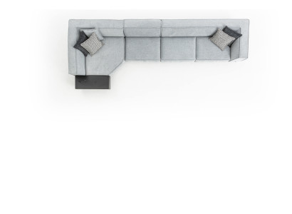 Conjunto de esquina Sofá Gris Tela Muebles Sofás 430x165 Sofás Sofás