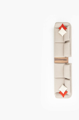 Sofás Sofá grande Sofá Couch 6 plazas Sofás xxl italianos Mobiliario Textil