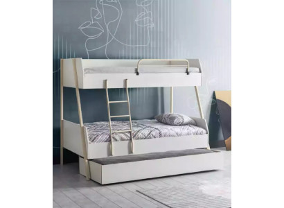 Cama juvenil blanca Cama infantil Diseño Cama moderna Muebles de habitación infantil