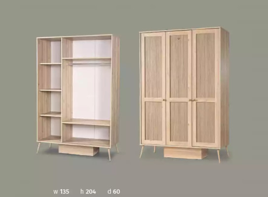 Set de lujo para niños Chesterfield cama escritorio armario 3 piezas.