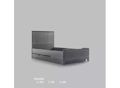 Diseño moderno de muebles camas infantiles camas cama negra 100x200cm.
