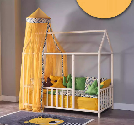 Cama baja, cama con dosel, dormitorio, camas con dosel, habitación infantil.