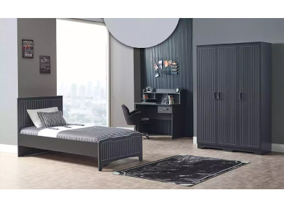 Habitación infantil conjunto completo Dormitorio Cama Escritorio Armario de tres piezas