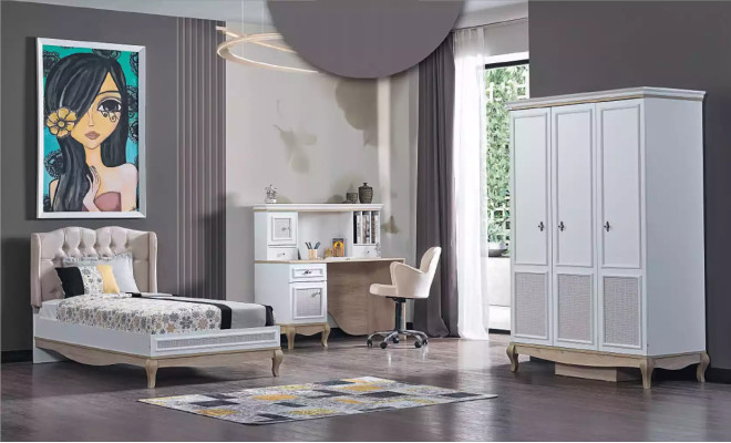 Diseño de camas cama infantil dormitorio juvenil muebles tapizados 100x200cm