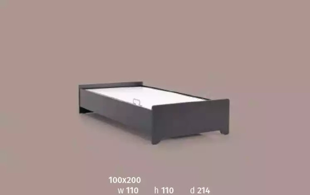 Designerbetten cama infantil negra cama juvenil muebles de madera 100x200cm.