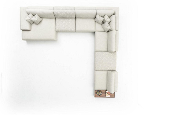 Sofás en forma de U Diseño moderno Muebles de lujo Sala de estar gris Sofá de esquina Nuevo