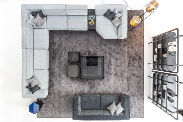 Conjunto de sofá en forma de U de 2 piezas para sala de estar, sofá de 3 plazas, diseño moderno, nuevo.