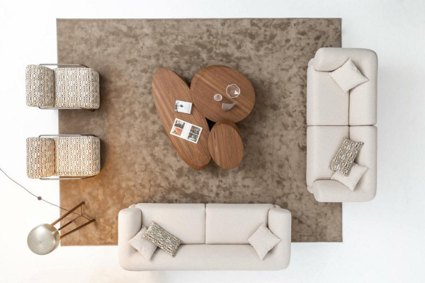 Conjunto de sofá de 6 piezas. Sofá con taburete para sala de estar, conjunto de diseño moderno.