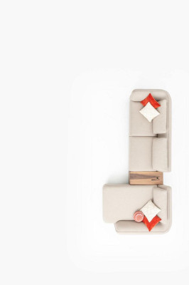 Conjunto de sofá en forma de L, 3 plazas + 1 + 1 asientos, diseño moderno, sofá tapizado para la sala de estar.