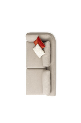 Sofá de esquina en forma de U Sala de estar de lujo Beige Sofá tapizado Estilo moderno Nuevo