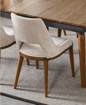 Grupo de comedor moderno conjunto de mesa 5 piezas en marrón.