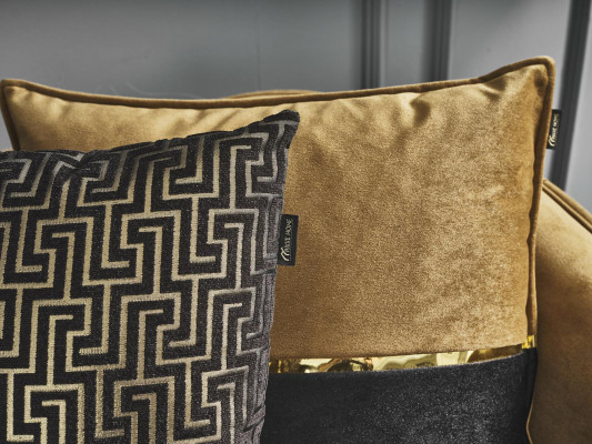 Conjunto de sofá Chesterfield 3 plazas en azul de poliéster, 2 piezas.