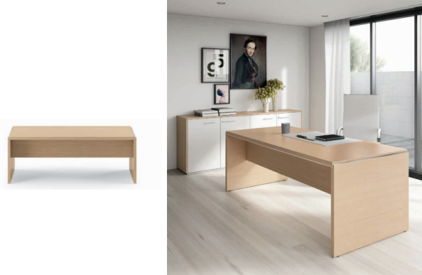Escritorio de ordenador de haya, mobiliario de oficina, mesa de trabajo, escritorio, muebles, Frezza.