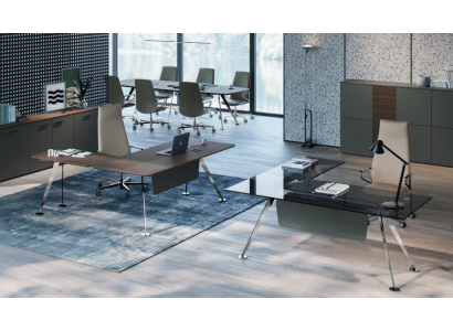 Mesa de esquina escritorio de oficina mesa de ordenador mobiliario de oficina muebles de diseño mesa de cristal nuevo
