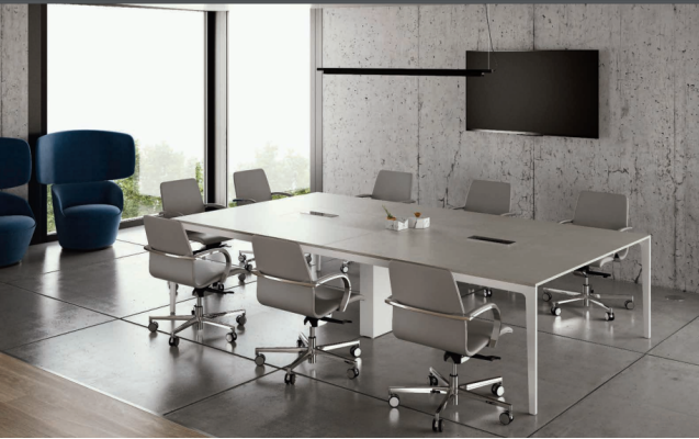 Mesa de reuniones Mueble de oficina Reunión Mesa de conferencias 240cm xxl Mobiliario Mesas