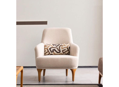 Diseño de sillón color beige para sala de estar de estilo de madera elegante sala de estar club de muebles.