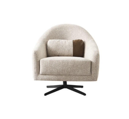 Silla de lujo elegante muebles de diseño de sala de estar giratoria club de salón de madera