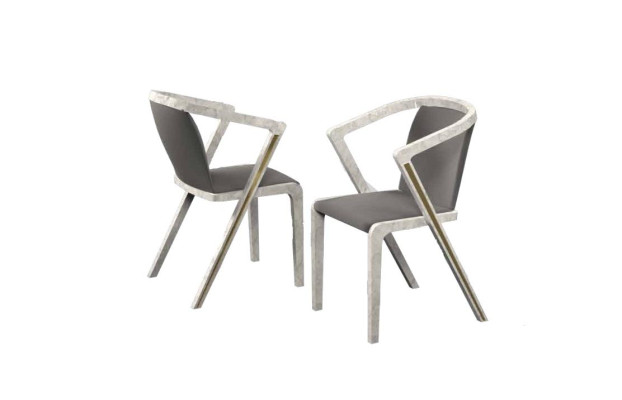 Silla de lujo con diseño moderno para comedor, silla de respaldo, muebles tapizados.