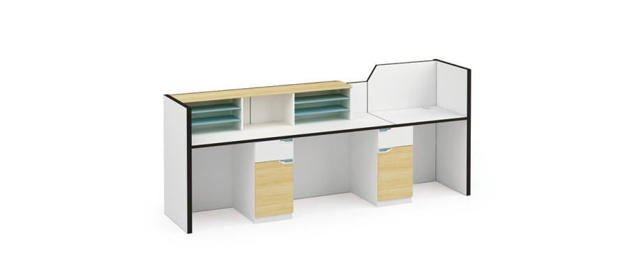 Mostrador recepción Mostrador Práctica Oficina Recepción Hotel Mesas 280x80cm