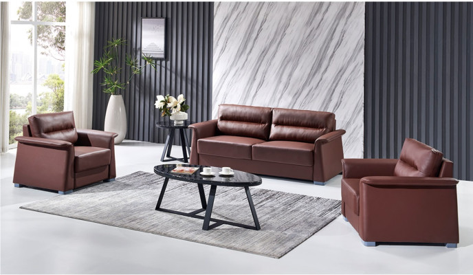 Sofá Sofá Tapizado Cuero Sofás Juego de sofás Tapizado Conjunto de muebles de oficina 3+1+1 Asientos
